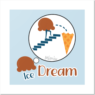 Funny Ice Cream Or Ice Dream ? Mimiw Posters and Art